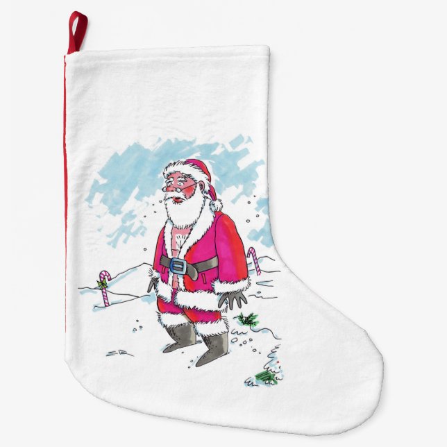 Grande Chaussette De Noël No Ho Ho Ho voltoece Stocks de Noël grand (Devant)