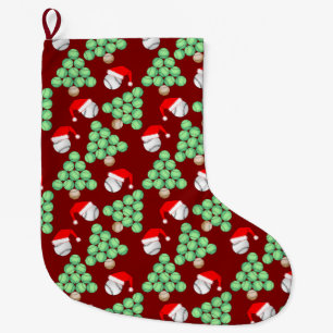 Grande Chaussette De Noël Noël Arbre Baseball Chapeaux de Père Noël