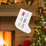 Grande Chaussette De Noël Noël coloré HOHOHO | Joyeuses fêtes<br><div class="desc">Noël coloré HOHOHO | Joyeuses fêtes</div>