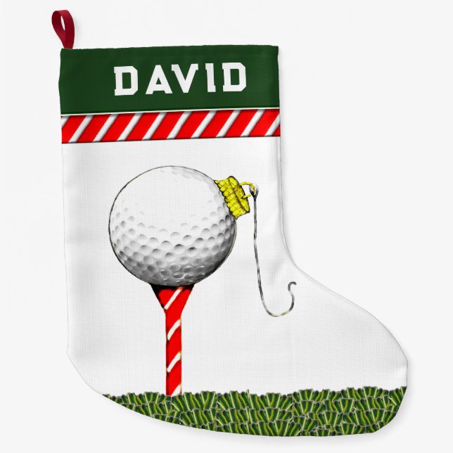 Grande Chaussette De Noël Noël de golf (Devant)