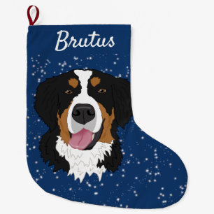 Grande Chaussette De Noël Noël du chien de montagne bernois