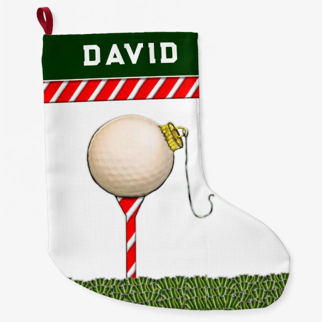 Grande Chaussette De Noël Noël du golf (Devant)