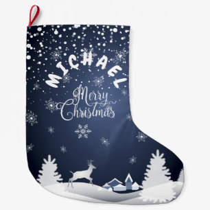 Grande Chaussette De Noël Noël et bonne année ! Monogramme