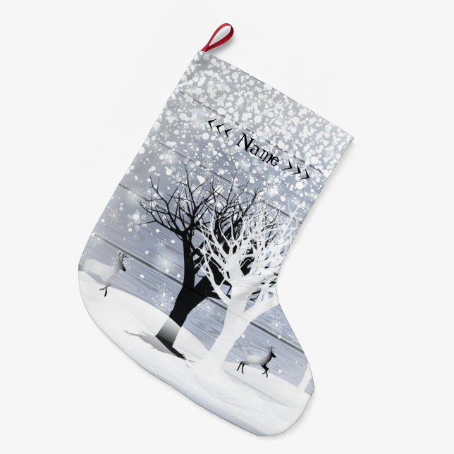 Grande Chaussette De Noël Noël et Bonne Année ! Texte monographique (Devant (Accrochage))