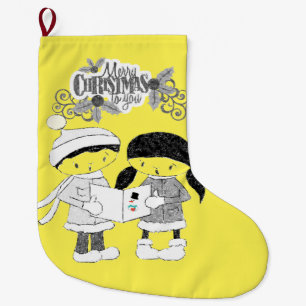 Grande Chaussette De Noël Noël, Joyeux Noël