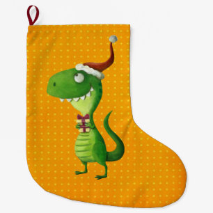 Grande Chaussette De Noël Noël mignon T-rex