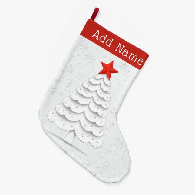 Grande Chaussette De Noël Noël minimaliste (Devant (Accrochage))