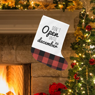 Grande Chaussette De Noël Noël n'ouvre pas   Vacances