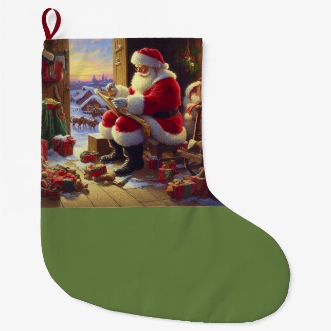 Grande Chaussette De Noël Noël Père Noël 2 (Devant)