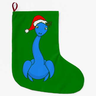 Grande Chaussette De Noël Noël père Noël Monstre du Loch ness Nessie