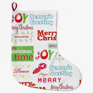 Grande Chaussette De Noël Noël, Salutations de saison