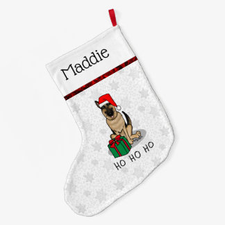 Grande Chaussette De Noël Noël Santa Hat Allemand Berger Chien mignonne