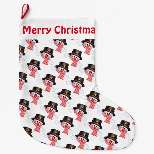 Grande Chaussette De Noël Noël Stocker/Snowmen (Devant)