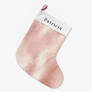 Grande Chaussette De Noël Noirceur Rose Southwest Cuir de Vache Noël