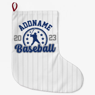 Grande Chaussette De Noël NOM PERSONNALISÉ Jeu du joueur de l'équipe de base
