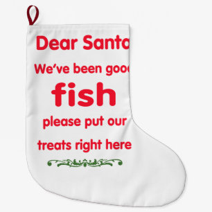 Grande Chaussette De Noël Nous avons été de bons poissons