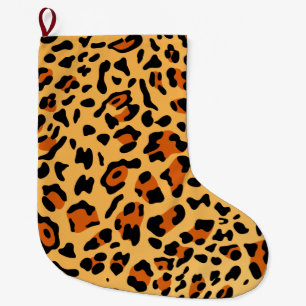 Grande Chaussette De Noël Nouvelle texture de léopard 3