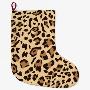 Grande Chaussette De Noël Nouvelle texture de léopard 6