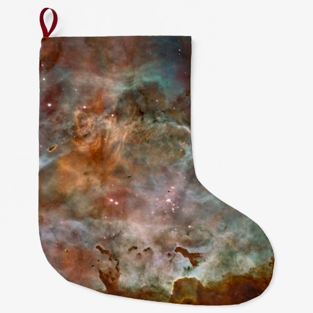 Grande Chaussette De Noël Nuages sombres de Carina Nebula Hubble Space (Devant)