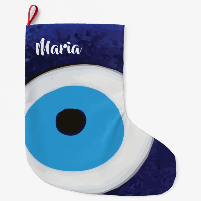 Grande Chaussette De Noël Oeil malin (Devant)