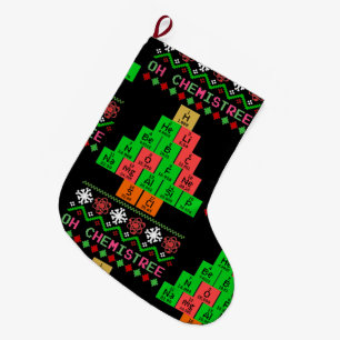 Grande Chaussette De Noël Oh Chemistree - Vilain Sweat De Noël Pour Chimist