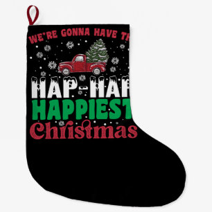 Grande Chaussette De Noël Où Vont Avoir Le Hap Hap Happy Plus Joyeux Noël