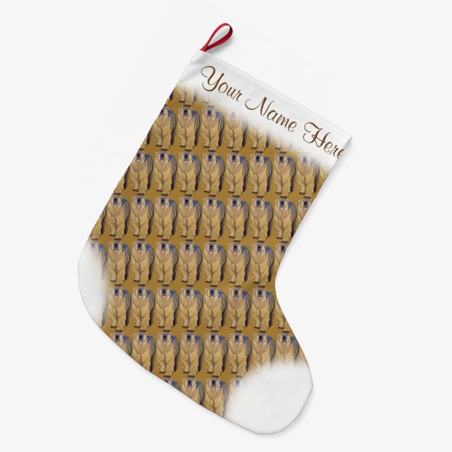 Grande Chaussette De Noël Ours polaire Noël Stocker Ours personnalisé Stocke (Devant (Accrochage))