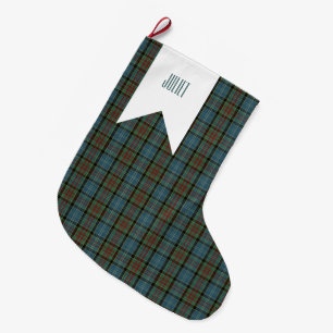 Grande Chaussette De Noël Paisley Famille et région Tartan Plaid Motif