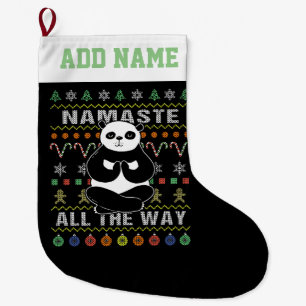 Grande Chaussette De Noël Panda Namaste Tout Au Long De Noël Vilain
