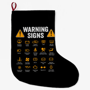 Grande Chaussette De Noël Panneaux de signalisation drôles de conduite 101 C