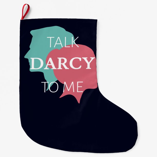 Grande Chaussette De Noël Parle Darcy à moi IV (Devant)