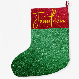 Grande Chaussette De Noël Parties scintillant personnalisée - Stockage de No