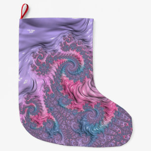 Grande Chaussette De Noël Pastel Fractal