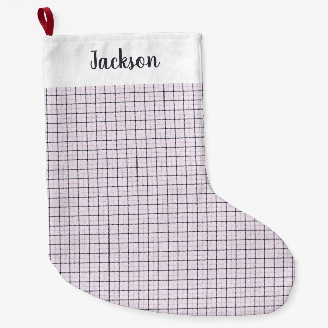 Grande Chaussette De Noël Pattern Violet White Dark (Devant)