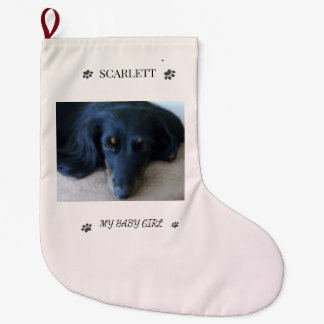 Grande Chaussette De Noël Paw Print Holiday Tribute Keepsake