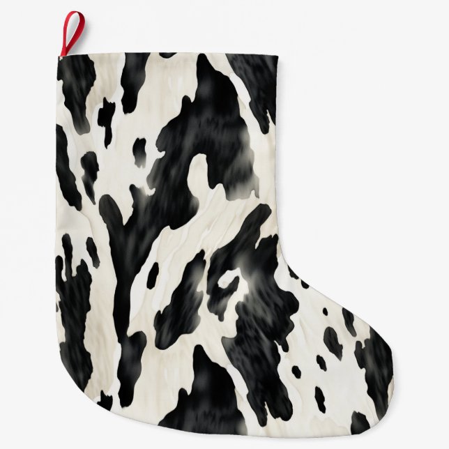 Grande Chaussette De Noël Pays de vaches d'élevage occidental   (Devant)