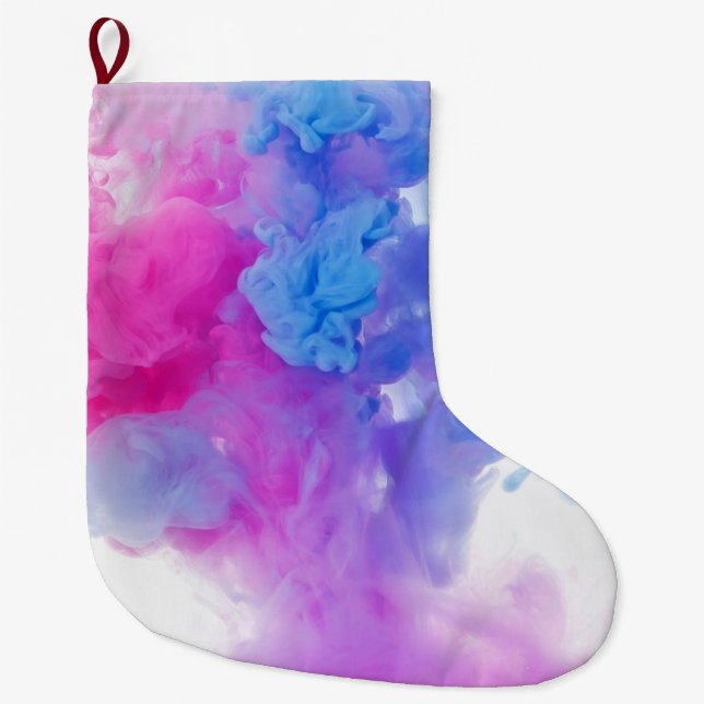 Grande Chaussette De Noël Peindre les plumes (Devant)