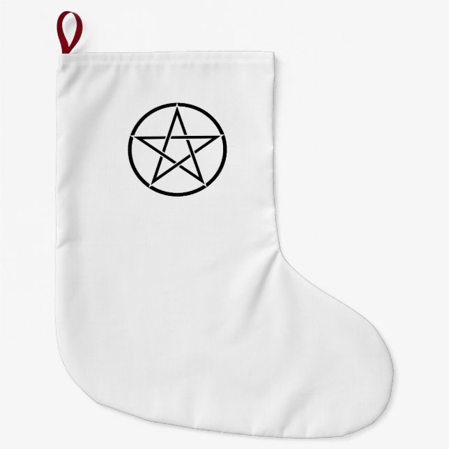 Grande Chaussette De Noël Pentacle Wiccan (Pentagramme) (Devant)