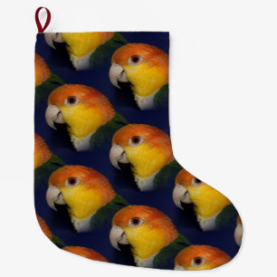 Grande Chaussette De Noël Perroquet coloré de caïque