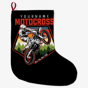 Grande Chaussette De Noël Personnalized Motocross