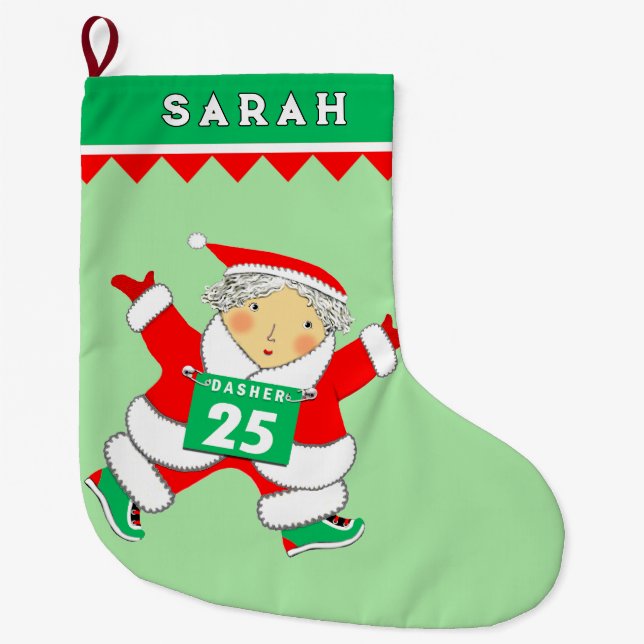 Grande Chaussette De Noël Piste d'Athlétisme (Devant)