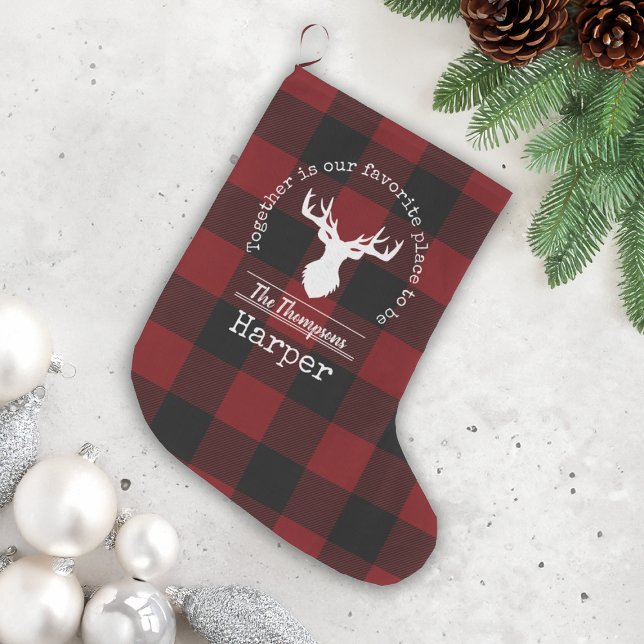 Grande Chaussette De Noël Plaid (Créateur téléchargé)