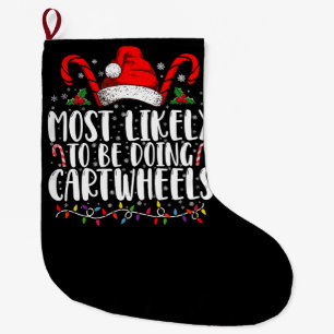 Grande Chaussette De Noël Plus susceptible de faire des roues de Noël assort