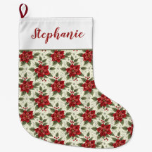 Poinsettia Floral Personnalisé Élégant