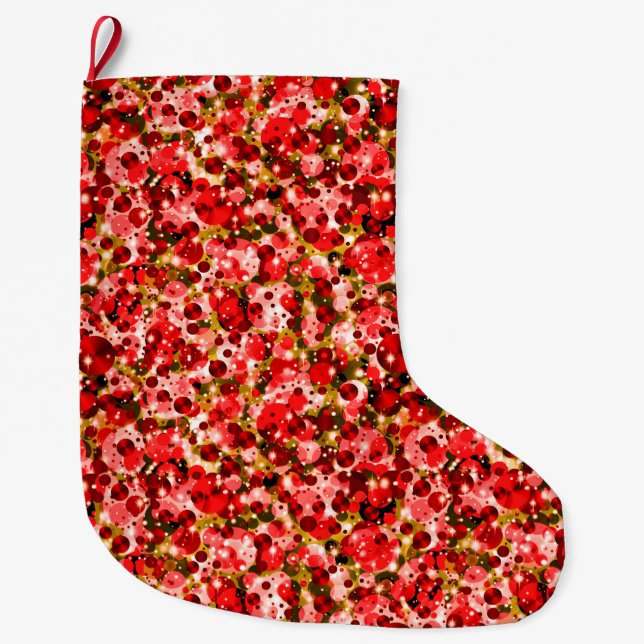 Grande Chaussette De Noël Points de fête 6-Noël Stocking (Devant)