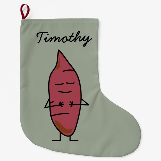 Grande Chaussette De Noël Pommes de terre d'ignames d'igname de patate douce (Devant)