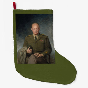 Grande Chaussette De Noël Portrait peint 5 étoiles du général Dwight Eisenho