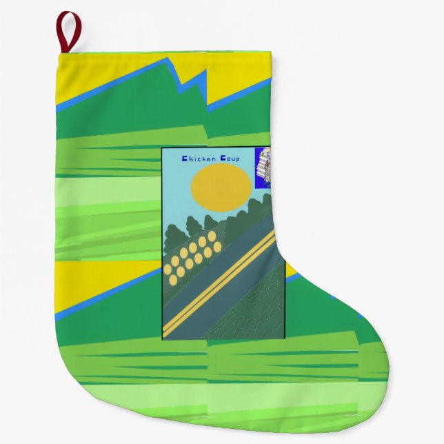 Grande Chaussette De Noël Poulailler (Devant)