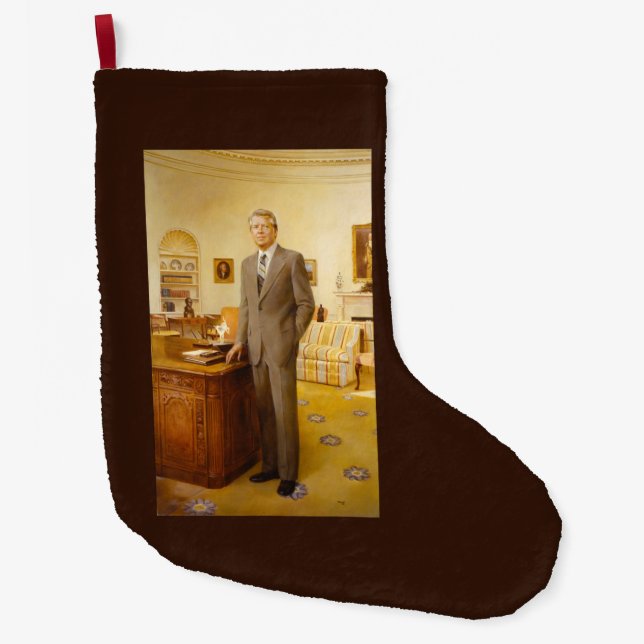 Grande Chaussette De Noël président américain James Earl Carter bureau ovale (Devant)