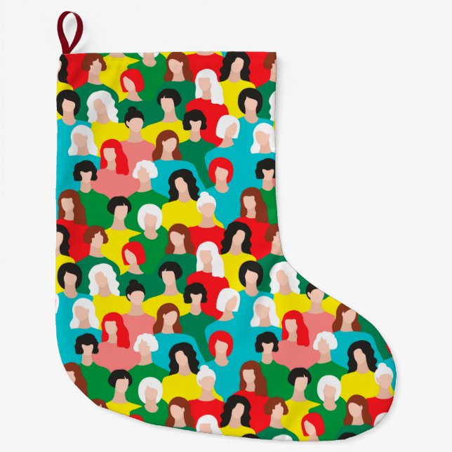 Grande Chaussette De Noël Puissance des filles (Devant)